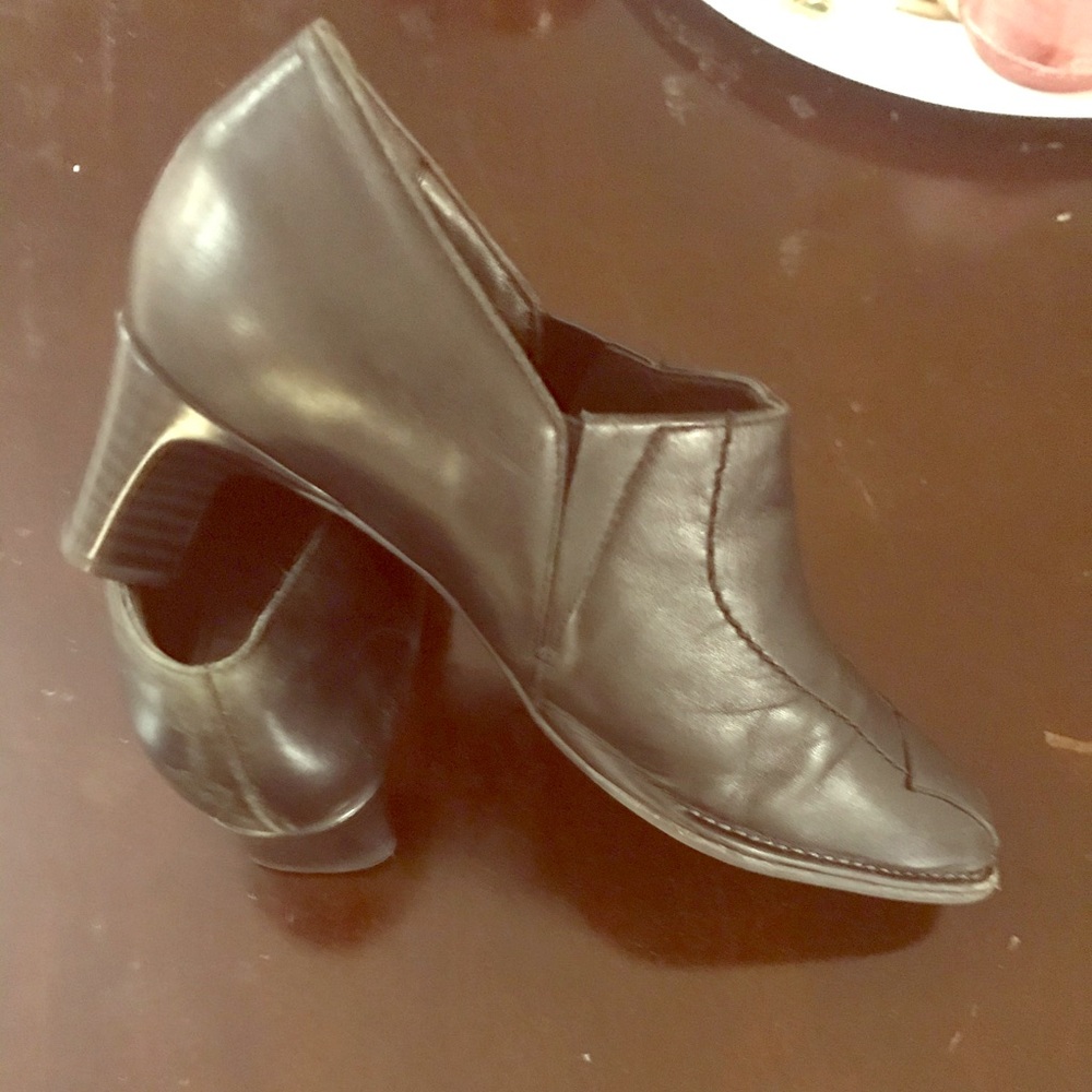 Ara Flex Leather Slip on Pumps Heel Shoe